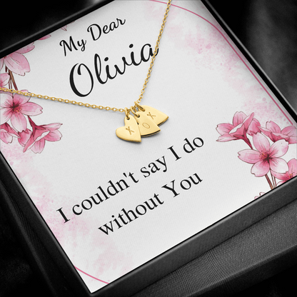 Junior Bridesmaid Gift Necklace Personalized Flower Girl Gift for Junior Bridesmaid Gift for jr Bridesmaid Jewelry, bridesmaid proposal gift