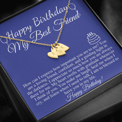 Friend Birthday Gift, Best Friend Birthday Gift, Friend Birthday Jewelry, Friend Necklace, Happy Birthday Friend Gift, Initial Heart #0681