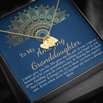Grandfather & Granddaughter Necklace, Birthday Gift For Granddaughter From Grandpa, Granddaughter Gift, Christmas Gift, Love Knot #0514