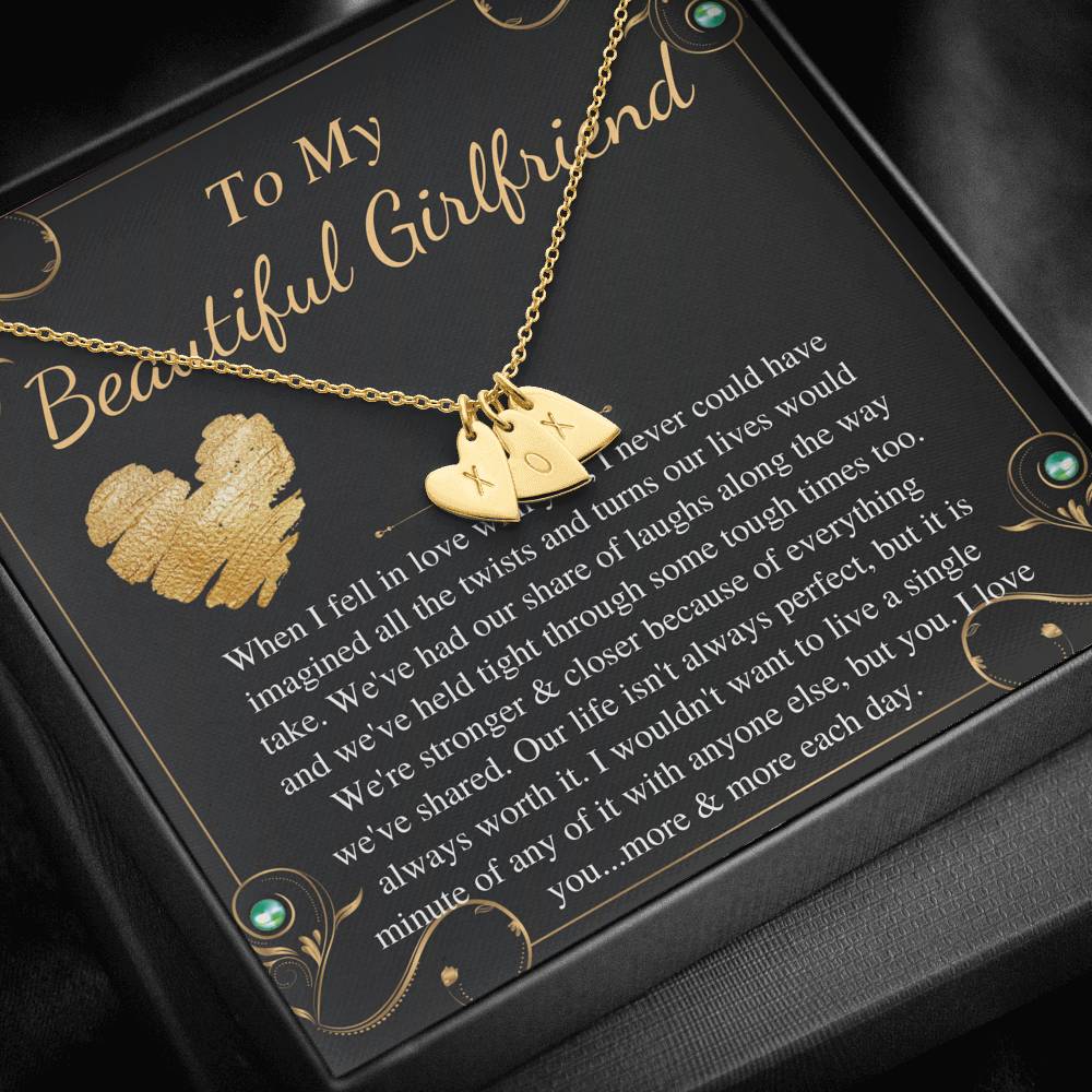 Girlfriend Necklace: Anniversary Gift for Girlfriend, Girlfriend Gift, Gift for Girlfriend, Necklace for Girlfriend Draft