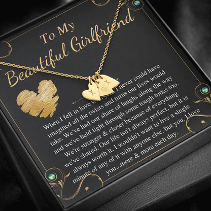 Girlfriend Necklace: Anniversary Gift for Girlfriend, Girlfriend Gift, Gift for Girlfriend, Necklace for Girlfriend Draft