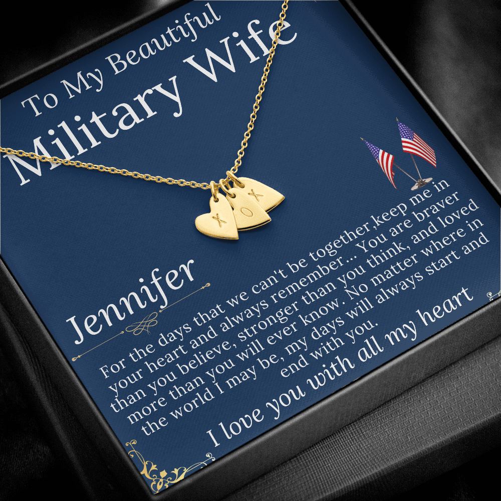 Military Wife Gifts | Valentines Day Gift For Military Wife | Soldier To Wife Gift | To My Military Spouse | Military Wife Jewelry Necklace jennifer