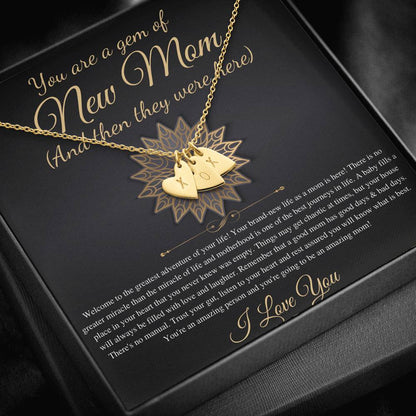 New Mom Gift Jewelry, First Time Mom Gift for first Mother's day Gift for New Mom Necklace Birthstone, New mommy Gift 0232