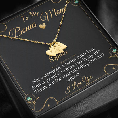 Bonus Mom Gift Bonus Mom Necklace Unbiological Mom Gift Unbiological Mom Neclace Card Mother's Day Gift for Stepmom, Christmas Gift #0466