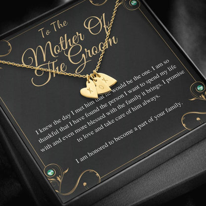 Initial Heart, Mother-In-Law Gift, Mother of the Groom Gift from Bride, Thank You Gift For Mother in Law, To My Mother-In-Law Card #0135