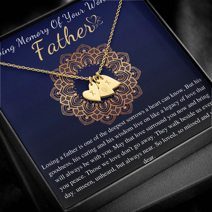 Loss of Father Gift, Dad Memorial Gift, Sympathy Gift, Father Remembrance Necklace, In Memory Of Father, Gift for Daughter, Bereavement Gift
