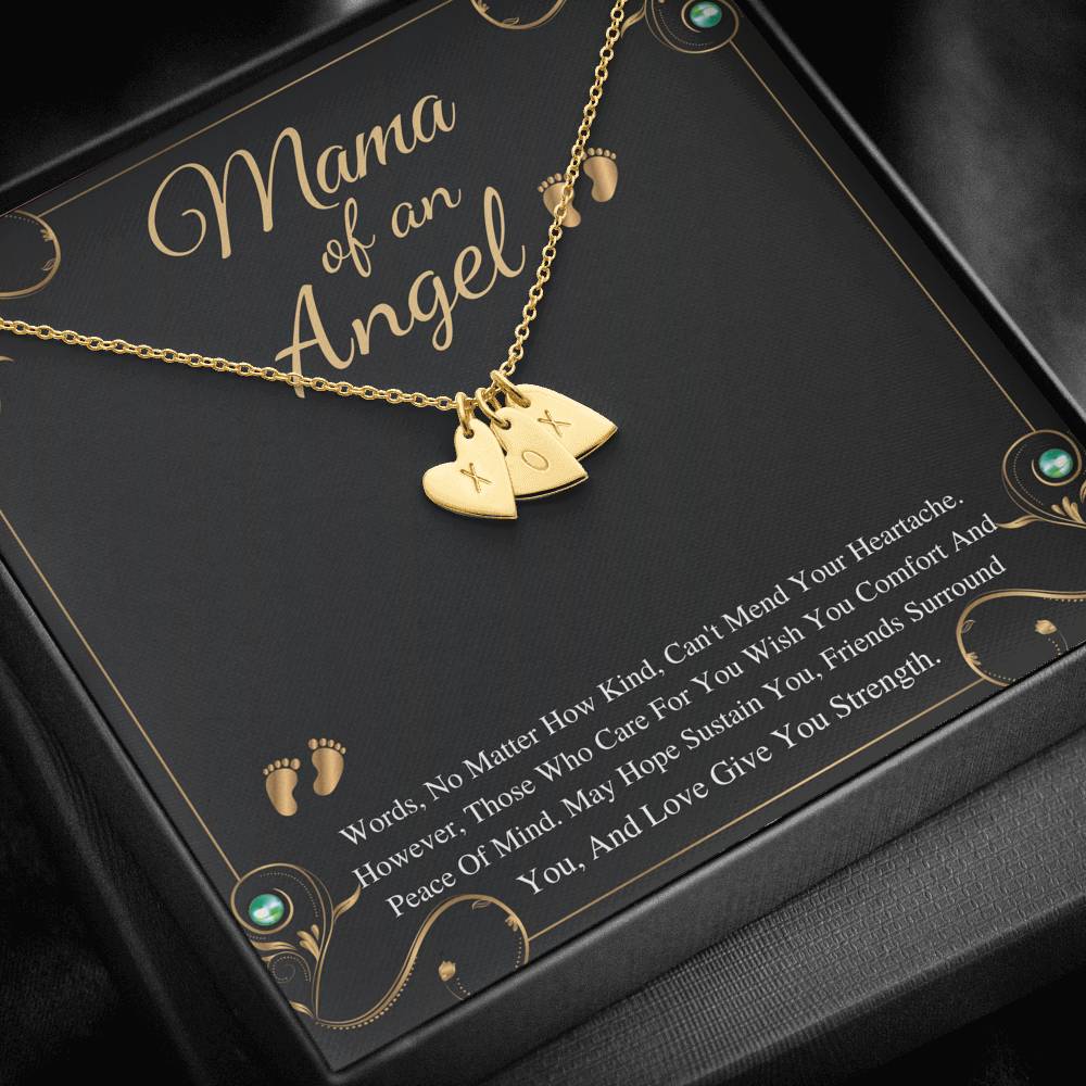 Miscarriage Gift Necklace Angel Baby Miscarriage Keepsake Pregnancy Loss Necklace Bereavement Gift Mama of an Angel, Initial Heart new