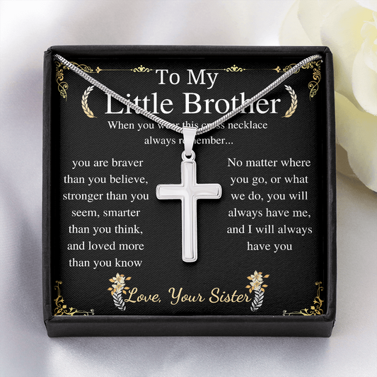 to my little brother cross w/o engraving