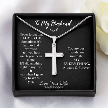 to my husband cross