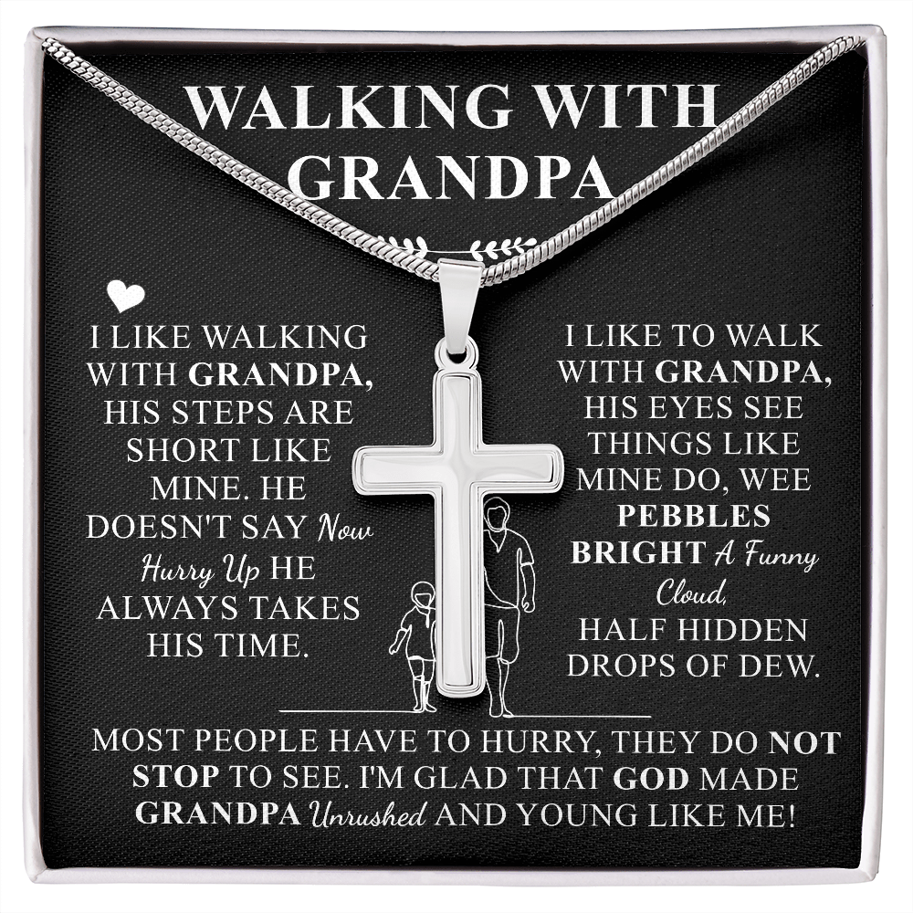 walking with grandpa