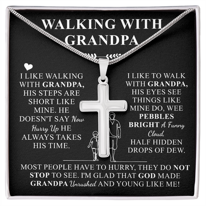 walking with grandpa