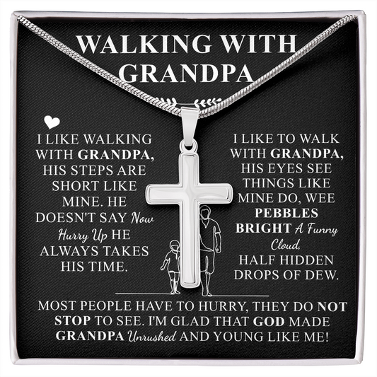 walking with grandpa