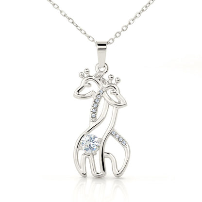 nana you are family treasure giraffe necklace
