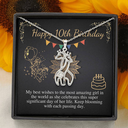 10th Birthday Girl Necklace, 10th Birthday Gift, Tenth Birthday Necklace, Gift For 10 Year Old Girl Gifts, Double Digits Birthday Gift #0655