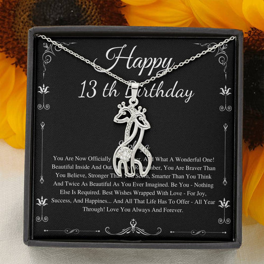 13th birthday girl, 13th birthday gift official teenager, Thirteenth Birthday Necklace, gift for 13 year old girl gifts, Teen birthday
