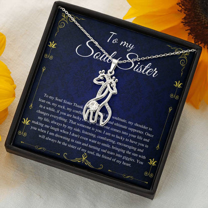 Soul Sister Necklace, Unbiological Sister, Soul Sister Gift for Best Friend Gift, Turquoise necklace Gold