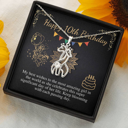 10th Birthday Girl Necklace, 10th Birthday Gift, Tenth Birthday Necklace, Gift For 10 Year Old Girl Gifts, Double Digits Birthday Gift #0655