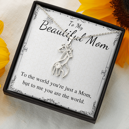 Necklace to Mom From Son & Daughter, Birthday Gift for Mother,Mom Valentines day Gift for Mother,Mother's Day Gift,Wedding day gift from son
