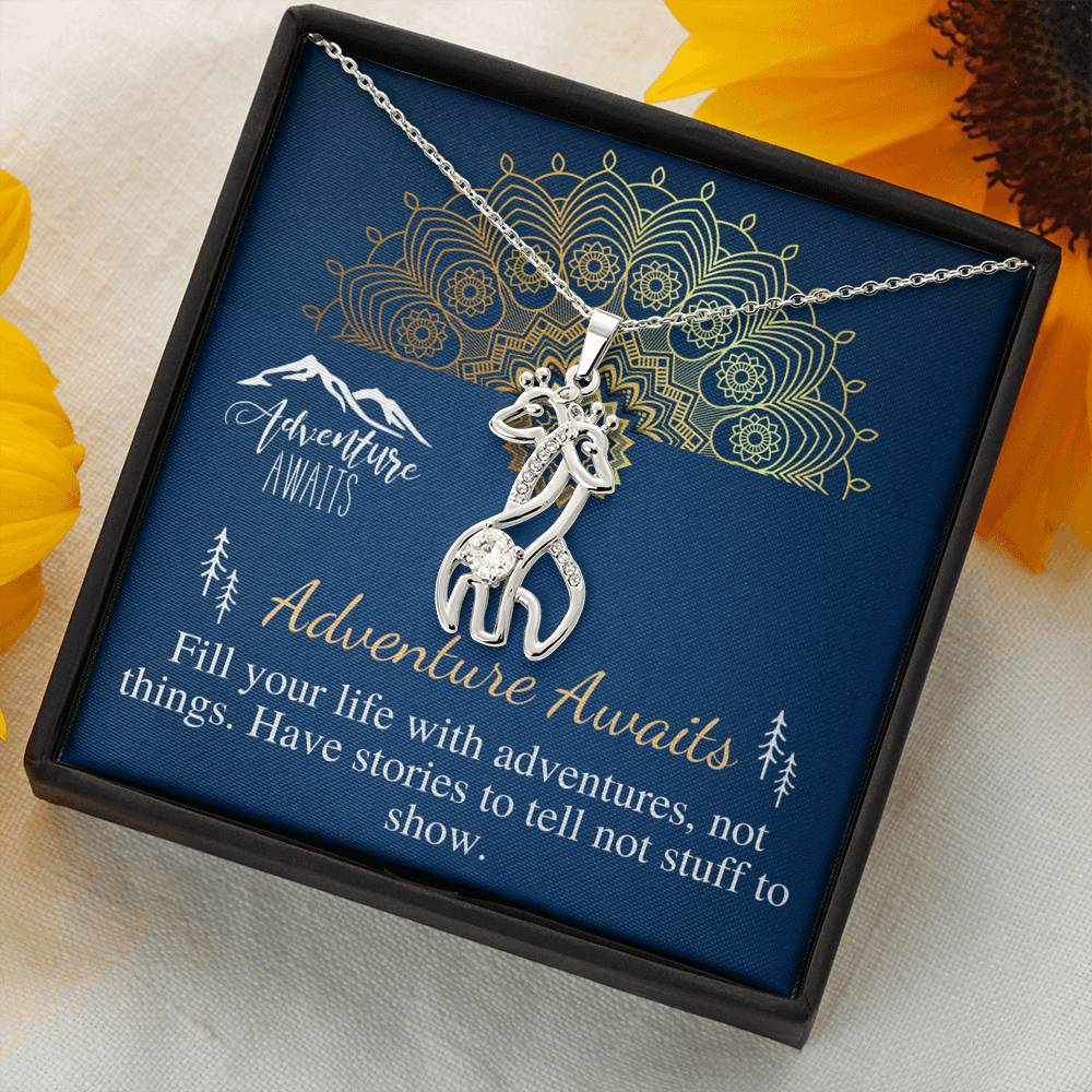 Adventure Awaits, Adventure necklace, Adventure time, Graduation Gift, Going Away Present, Travel jewelry,Class of 2022,Christmas Gift #0776