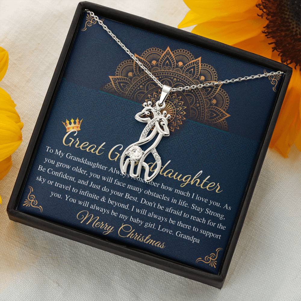 Christmas Gift For Great Granddaughter Gift Necklace For Great Granddaughter Christmas Gift From Great Grandma/Great Grandpa On Xmas #0830