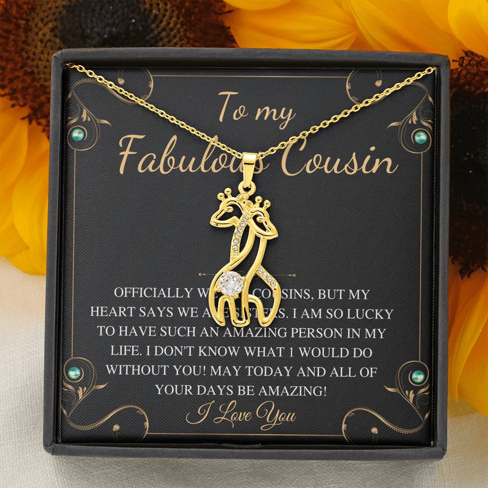 to my fabulous cousin