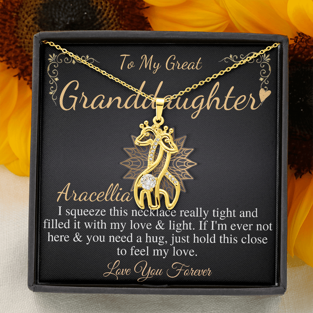 To My Great Granddaughter Gift For Great Granddaughter Birthday Necklace From Great Grandma/Great Grandpa,Granddaughter Christmas Gift #0527 Aracellia