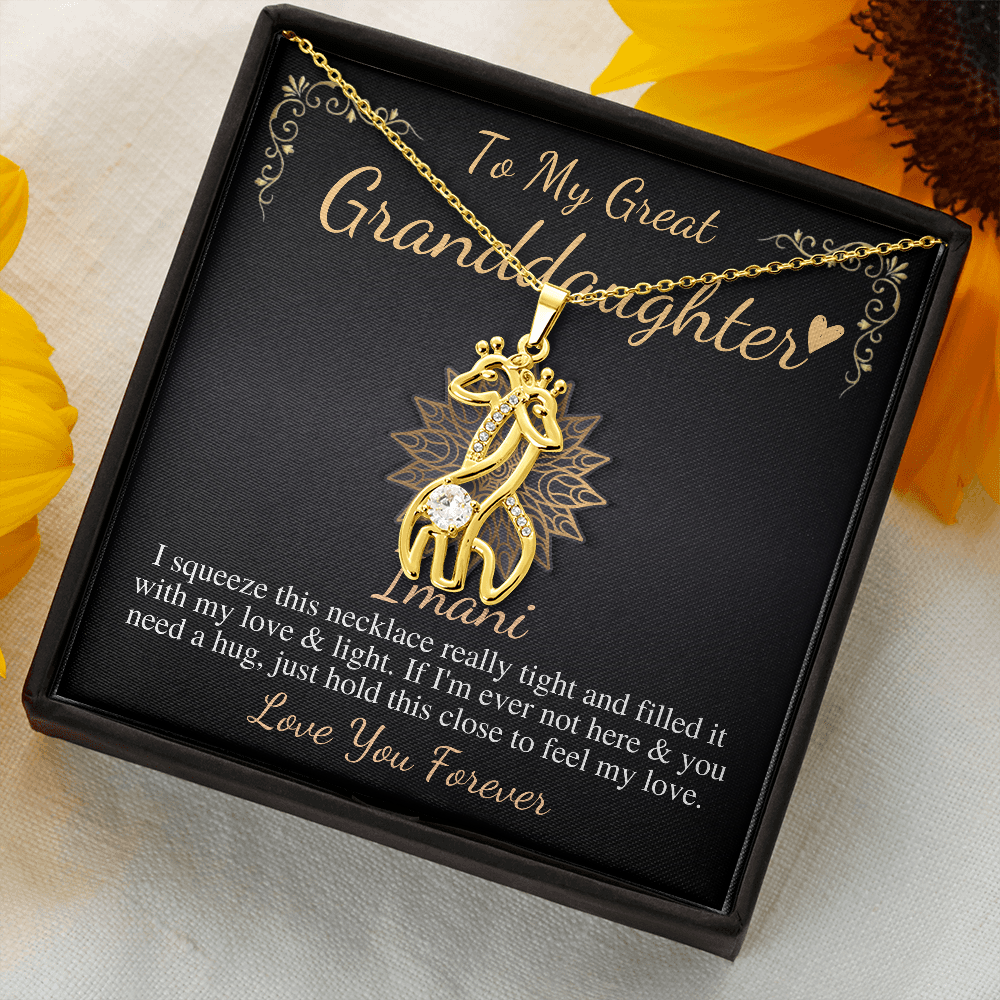 To My Great Granddaughter Gift For Great Granddaughter Birthday Necklace From Great Grandma/Great Grandpa,Granddaughter Christmas Gift #0527 imani