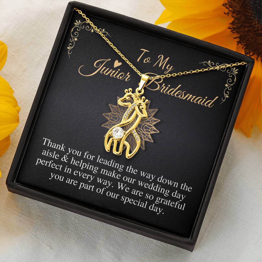 Junior Bridesmaid Gift Necklace Personalized Flower Girl Gift For Junior Bridesmaid Gift for jr Bridesmaid Jewelry, Flower Girl Gift #0789