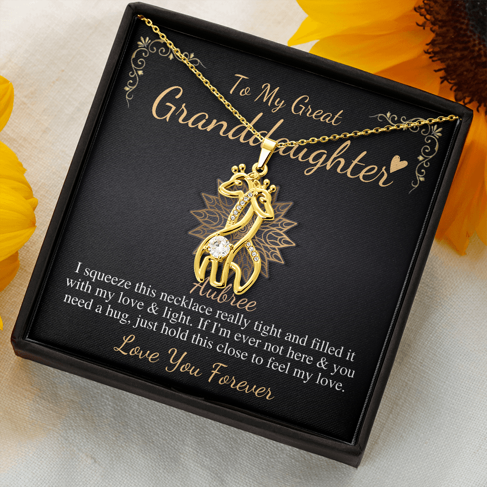 To My Great Granddaughter Gift For Great Granddaughter Birthday Necklace From Great Grandma/Great Grandpa,Granddaughter Christmas Gift #0527 aubree