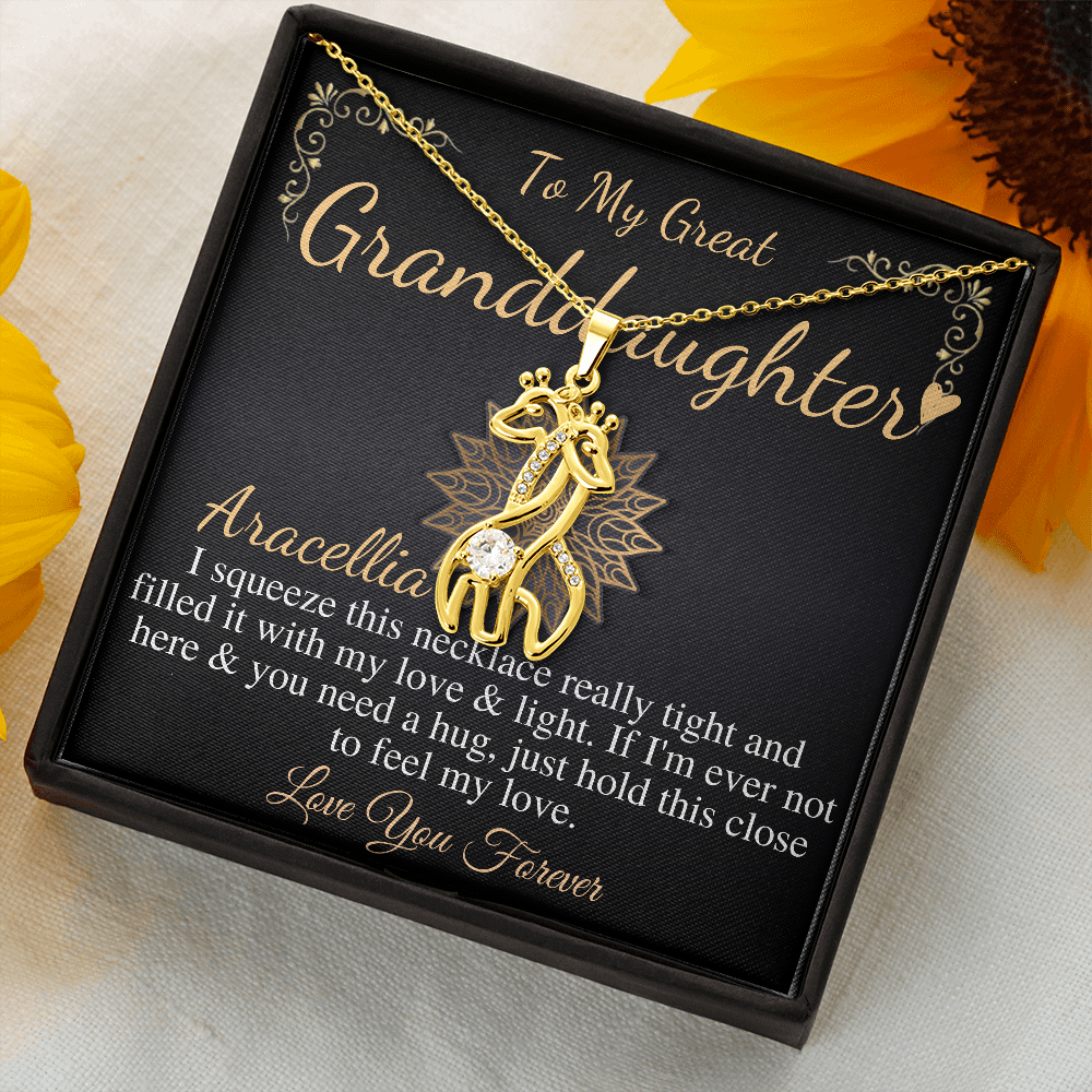 To My Great Granddaughter Gift For Great Granddaughter Birthday Necklace From Great Grandma/Great Grandpa,Granddaughter Christmas Gift #0527 Aracellia