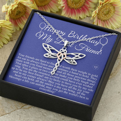 Best Friend Birthday Gifts, Birthday Gift For Best Friend Necklace Gift, Happy Birthday Gift for Best Friend, Soul Sister, Dragonfly #0683