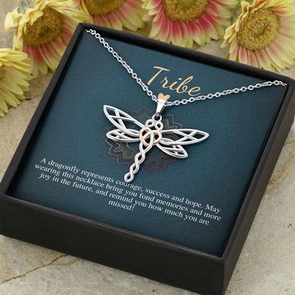 Tribe Necklace Gift for Friend, Gift for BFF, Gift for Best Friend, Friendship Jewelry, Friendship tribe christmas gift,Dragonfly Gift #0599