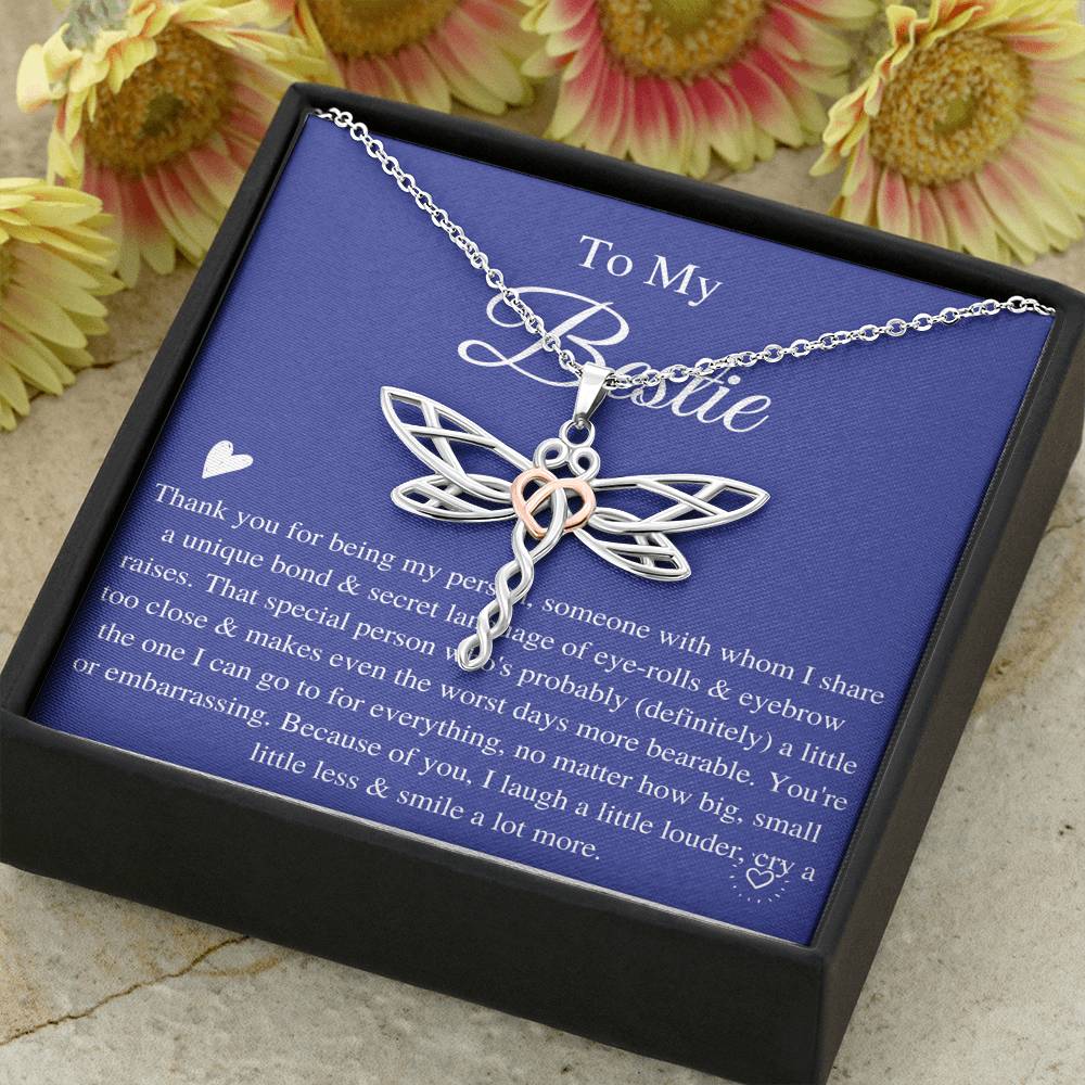 Bestie Necklace, Gift For Best Friend, Anniversary Gift For Best Friend, Best Friend Gift For Birthday, Friendship Christmas Necklace #0593