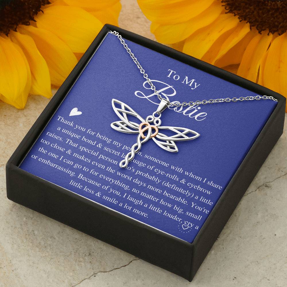 Bestie Necklace, Gift For Best Friend, Anniversary Gift For Best Friend, Best Friend Gift For Birthday, Friendship Christmas Necklace #0593