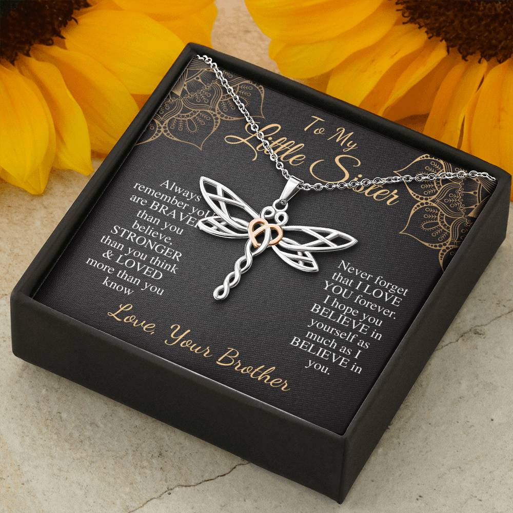 Sister Birthday Gift For Little Sister Gift Ideas Sister Necklace, Unique Christmas Gifts For Sister From Brother, Gift From Brother #0535