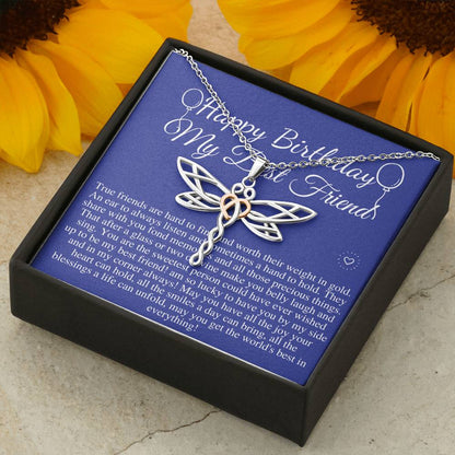 Best Friend Birthday Gifts, Birthday Gift For Best Friend Necklace Gift, Happy Birthday Gift for Best Friend, Soul Sister, Dragonfly #0683