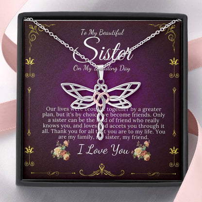 Love Knot, To My Sister on My Wedding Day, Gift For Sister On My Wedding, Sister to Sister Gift, Sister of the Bride Gift Necklace, #0083