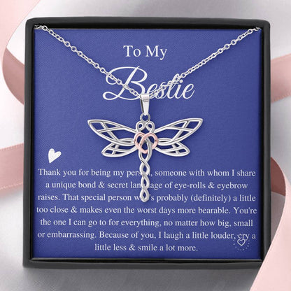 Bestie Necklace, Gift For Best Friend, Anniversary Gift For Best Friend, Best Friend Gift For Birthday, Friendship Christmas Necklace #0593