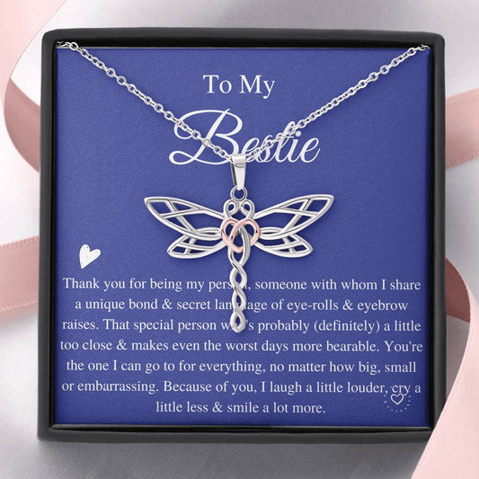 Bestie Necklace, Gift For Best Friend, Anniversary Gift For Best Friend, Best Friend Gift For Birthday, Friendship Christmas Necklace #0593