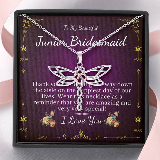 Dragonfly, Flower Girl Necklace, Toddler Flower Girl Set, Flower Girl Gift, Flower Girl Jewelry, Little Girl Gift On Wedding Day #0146
