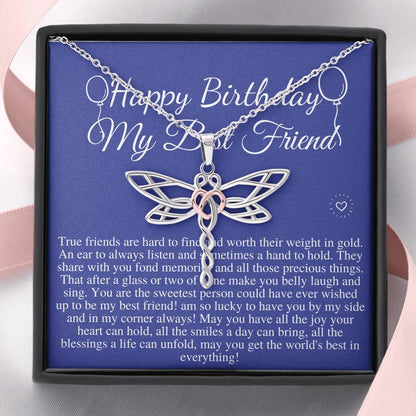 Best Friend Birthday Gifts, Birthday Gift For Best Friend Necklace Gift, Happy Birthday Gift for Best Friend, Soul Sister, Dragonfly #0683