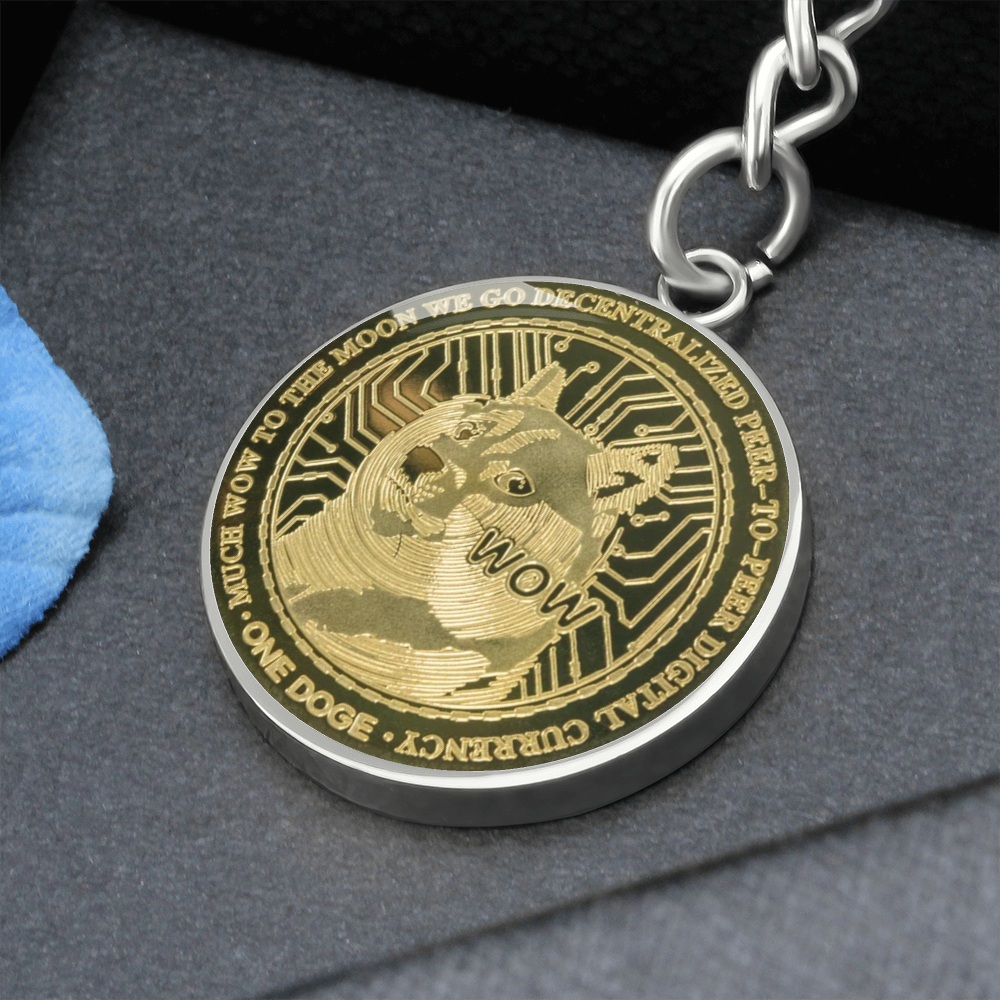 Dogecoin (DOGE) Keychain Crypto Coin | Dogecoin Coin | Gold Dogecoin Keyring, Doge Lover, Crypto Gift For Boyfriend, Crypto Lover Gift #0923