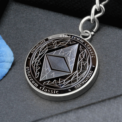 Ethereum (ETH) Keychain Crypto Coin | Ethereum Coin | Silver Ethereum Keyring, Ethereum Lover, Crypto Gift For Boyfriend, Crypto Lover #0922
