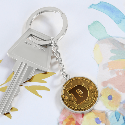 Dogecoin (DOGE) Keychain Crypto Coin | Dogecoin Coin | Gold Dogecoin Keyring, Doge Lover, Crypto Gift For Boyfriend, Crypto Lover Gift #0921