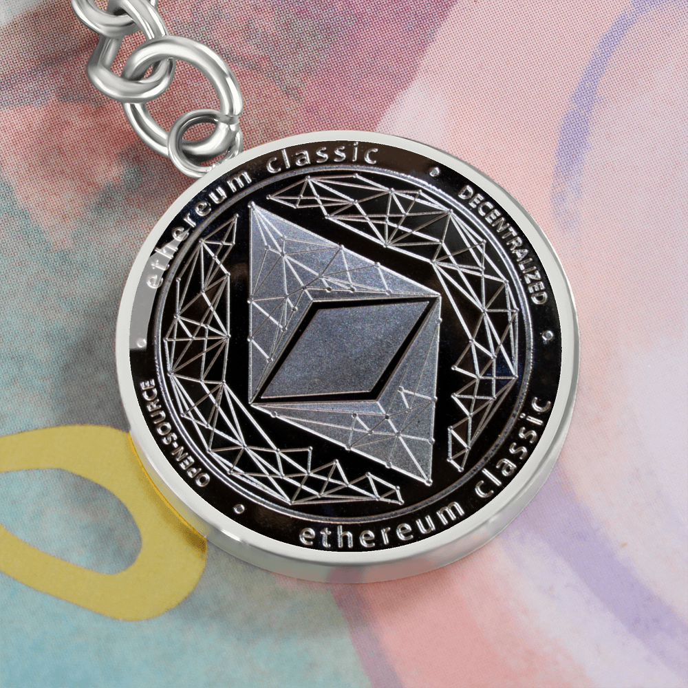 Ethereum (ETH) Keychain Crypto Coin | Ethereum Coin | Silver Ethereum Keyring, Ethereum Lover, Crypto Gift For Boyfriend, Crypto Lover #0922