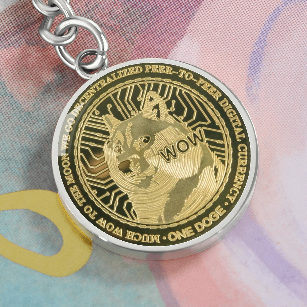 Dogecoin (DOGE) Keychain Crypto Coin | Dogecoin Coin | Gold Dogecoin Keyring, Doge Lover, Crypto Gift For Boyfriend, Crypto Lover Gift #0923