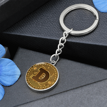 Dogecoin (DOGE) Keychain Crypto Coin | Dogecoin Coin | Gold Dogecoin Keyring, Doge Lover, Crypto Gift For Boyfriend, Crypto Lover Gift #0921