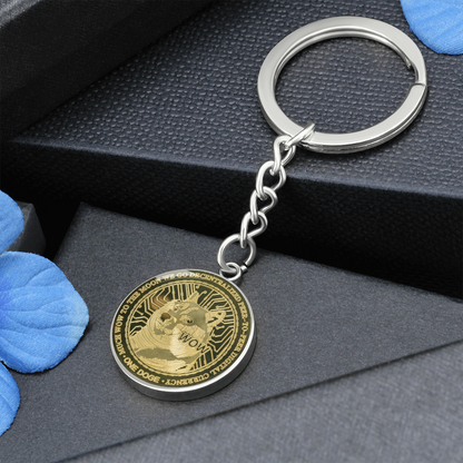 Dogecoin (DOGE) Keychain Crypto Coin | Dogecoin Coin | Gold Dogecoin Keyring, Doge Lover, Crypto Gift For Boyfriend, Crypto Lover Gift #0923