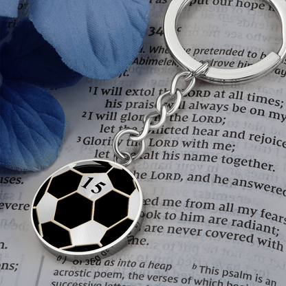 Soccer Keychain With Number, Soccer Lover Gift, Soccer Gift For Girls, For Boy,Personalized Soccer Keychain,Unique Soccer Gift For Boyfriend