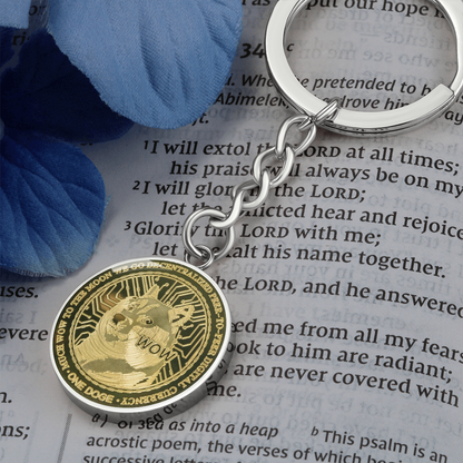 Dogecoin (DOGE) Keychain Crypto Coin | Dogecoin Coin | Gold Dogecoin Keyring, Doge Lover, Crypto Gift For Boyfriend, Crypto Lover Gift #0923
